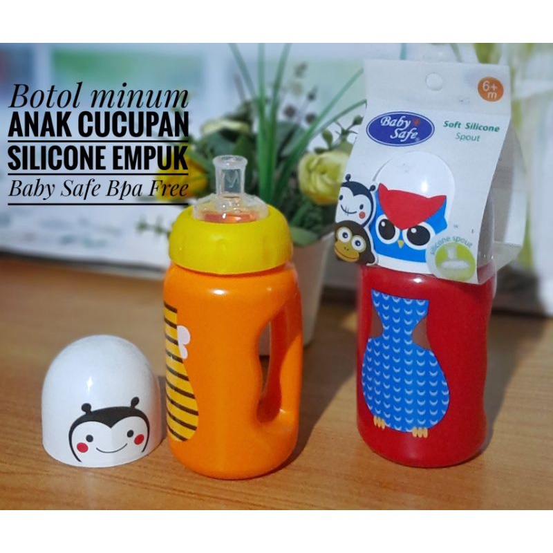 Babysafe Botol Minum Anak Cucupan Silikon Silicone Spout Sippy Training Cup Bottle Empuk Baby Safe 3