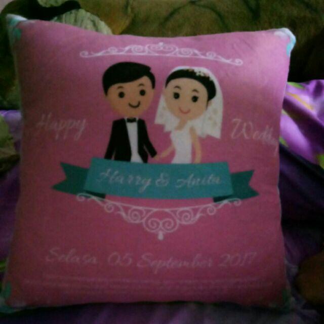 Hadiah Ulang Tahun / Kado Wisuda / Pernikahan Cetak Foto Bantal Custom