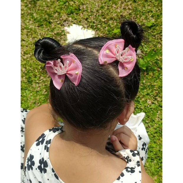 Set 2pcs Jepit Rambut Anak  perempuan Jepitan  Pita anak Renda karakter