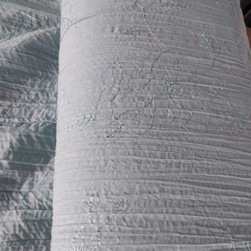 kain katun cassandra warna hijau wardah lebar 1.5m