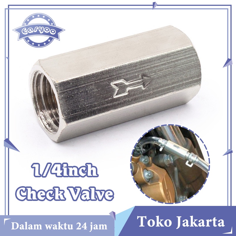 Promo Check Valve Air Oil 1/4 Inch No Return Valve 1/4" One Way Valve