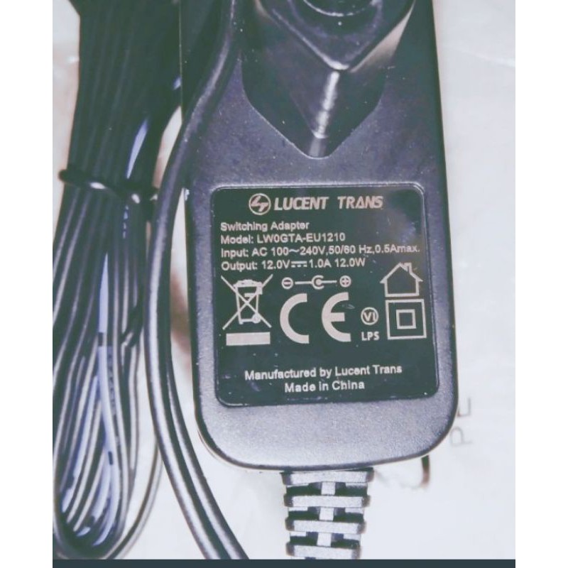 ADAPTOR LUCENT TRANS 12V 1AMPERA