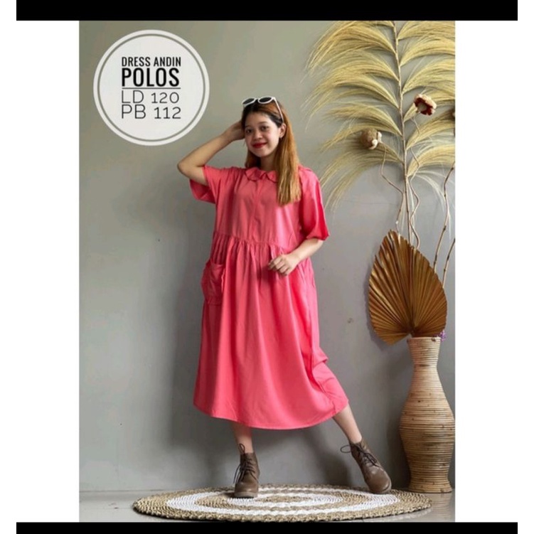 DASTER MIDI KANTONG TEMPEL RUFFLE / DASTER TERBARU REMAJA DEWASA POLOS LD 100CM- 120CM
