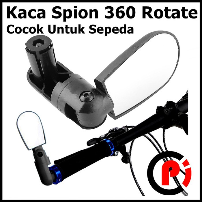 Kaca Spion Sepeda Bisa Diputar 360 Drajat Rotate Handlebar Bike 1 Pcs