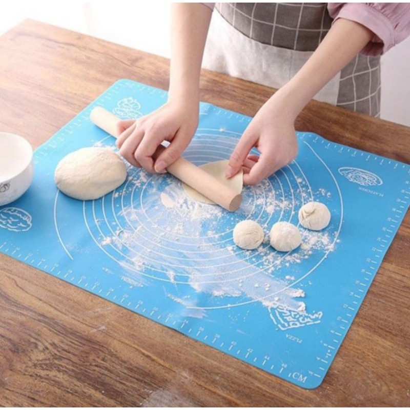 50 X 40 cm Silicone Mat / Silmat Alas Adonan Silikon / Tatakan Baking Roti Pizza Fondant Silicone