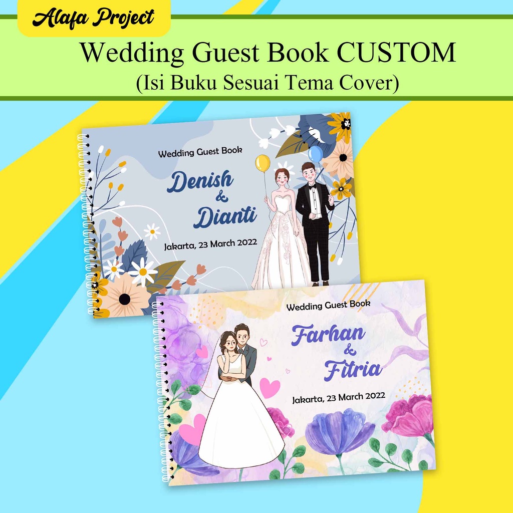 

AlafaProject 9-10 Buku Tamu Pernikahan Custom / Wedding Guest Book Custom