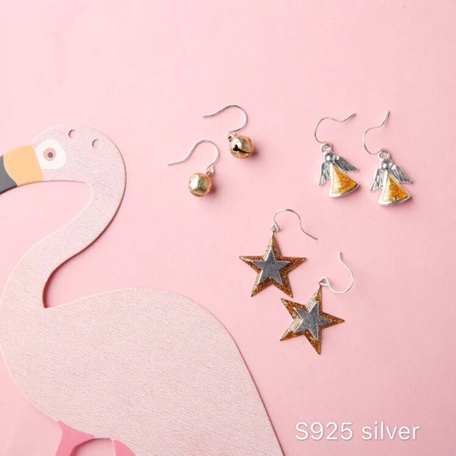 [lovelybabyshop]S925 silver anting wanita anting unik anting silver s925，Christmas
