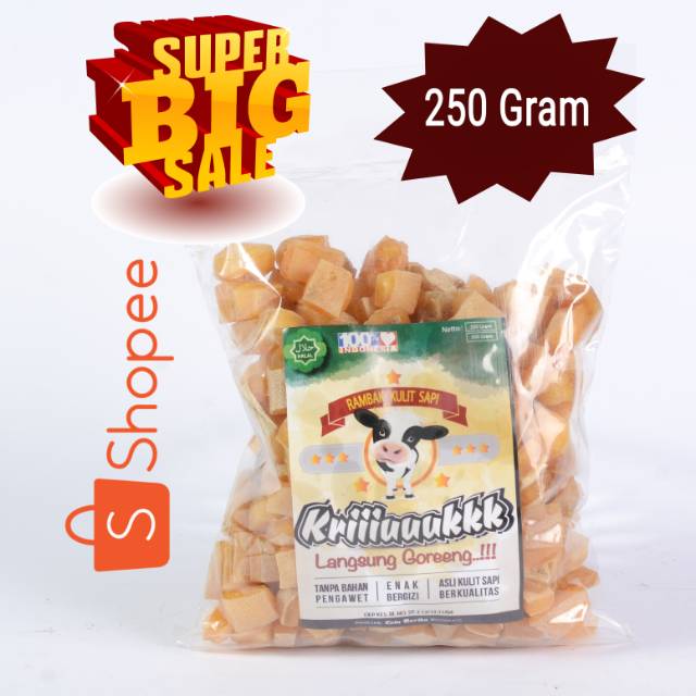 

DORODOK/JANGEK/KRUPUK RAMBAK SAPI - LANGSUNG GORENG - KEMASAN 250 GRAM