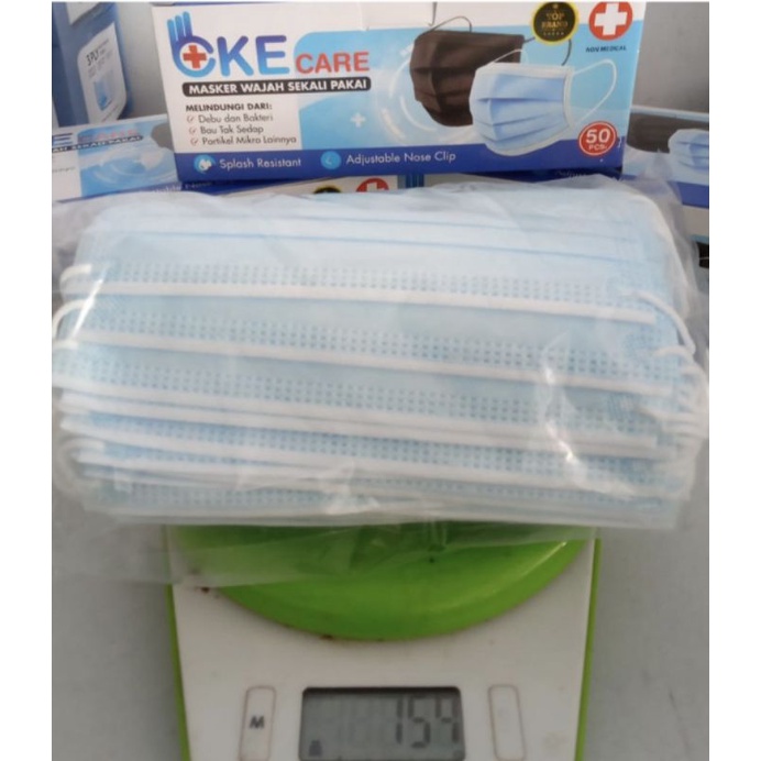 Masker 3ply bedah medis biru tebal Manado