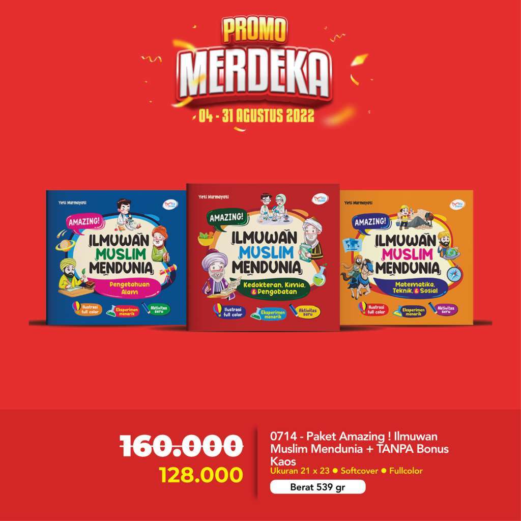 Bluescorner Books - ZiyadBooks - Paket Amazing  Ilmuwan Muslim Mendunia + TANPA Bonus Kaos Buku Dong