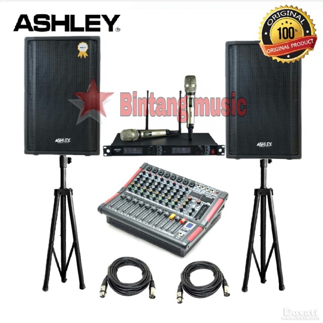 Jual Paket Sound System Karaoke Ashley YM 400 P Original 15 inch