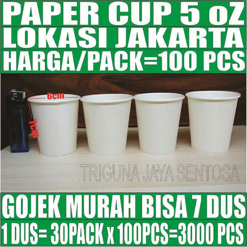 Paper Cup 5oz 150ml 100pcs Gelas Kertas Ice Cream EsKrim Jasuke 5 Oz 150 ml Murah Jakarta
