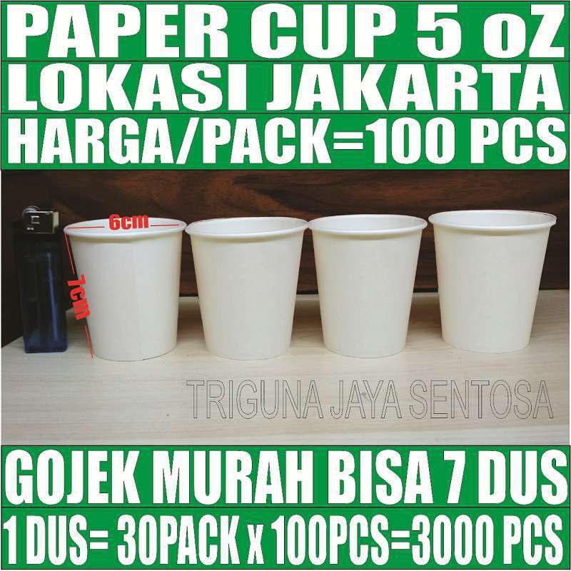 Jual Paper Cup 5oz 150ml 100pcs Gelas Kertas Ice Cream EsKrim Jasuke 5 Oz 150 ml Murah Jakarta