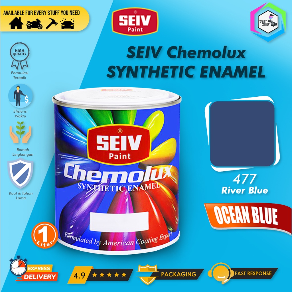 CAT BESI KAYU SEIV CHEMOLUX SUPER 477 River Blue