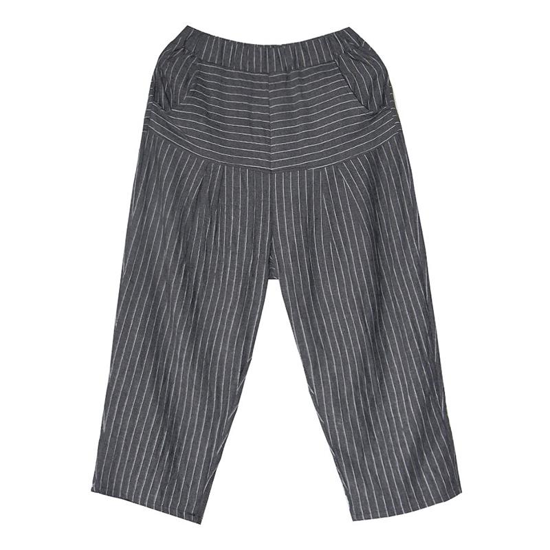 Celana Panjang Casual Vintage Motif Garis Bahan Katun Celana Panjang Casual Vintage Motif Garis Bahan Katun