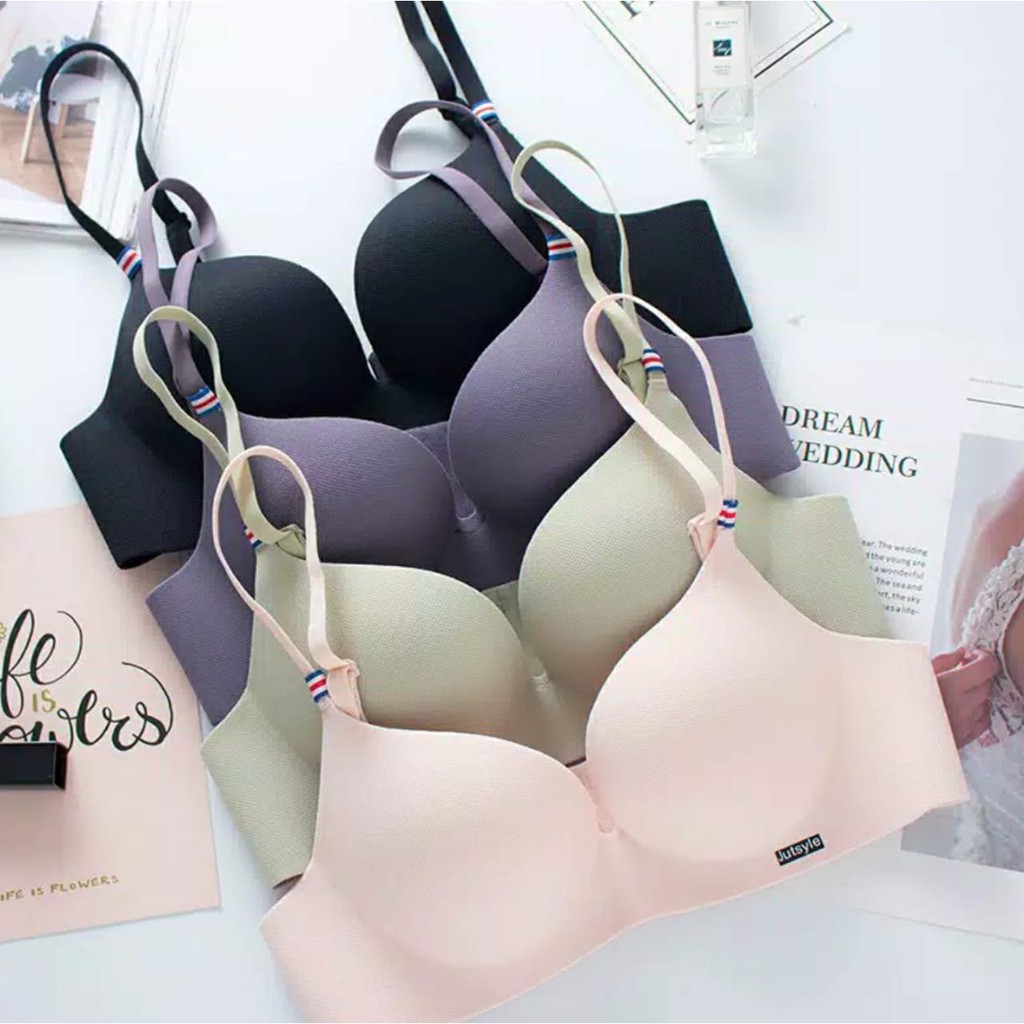 JUTSYLE PUSH UP SEAMLESS CUP BRA BH TANPA KAWAT HIGH QUALITY