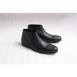 SEPATU BOOTS KULIT BOSTON RIO BLACK | TOTOSURYO x BOSTON FOOTWEAR | 100% ORIGINAL | SEPATU KULIT