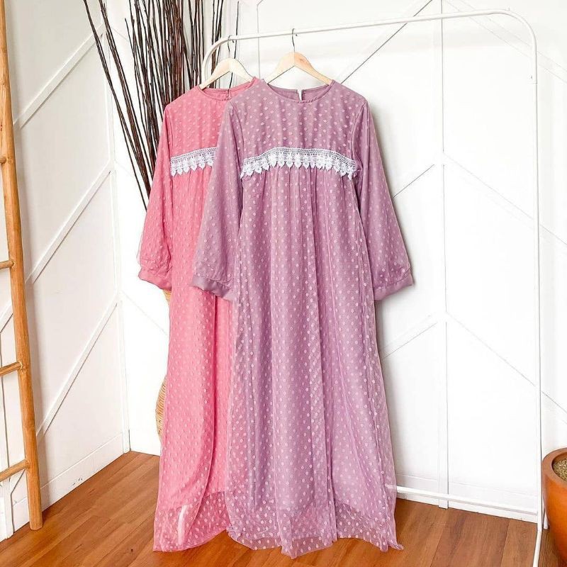 Ivora Dress/Dress Mix Tile/Dress Kondangan/Dress Lebaran/Dress Tile