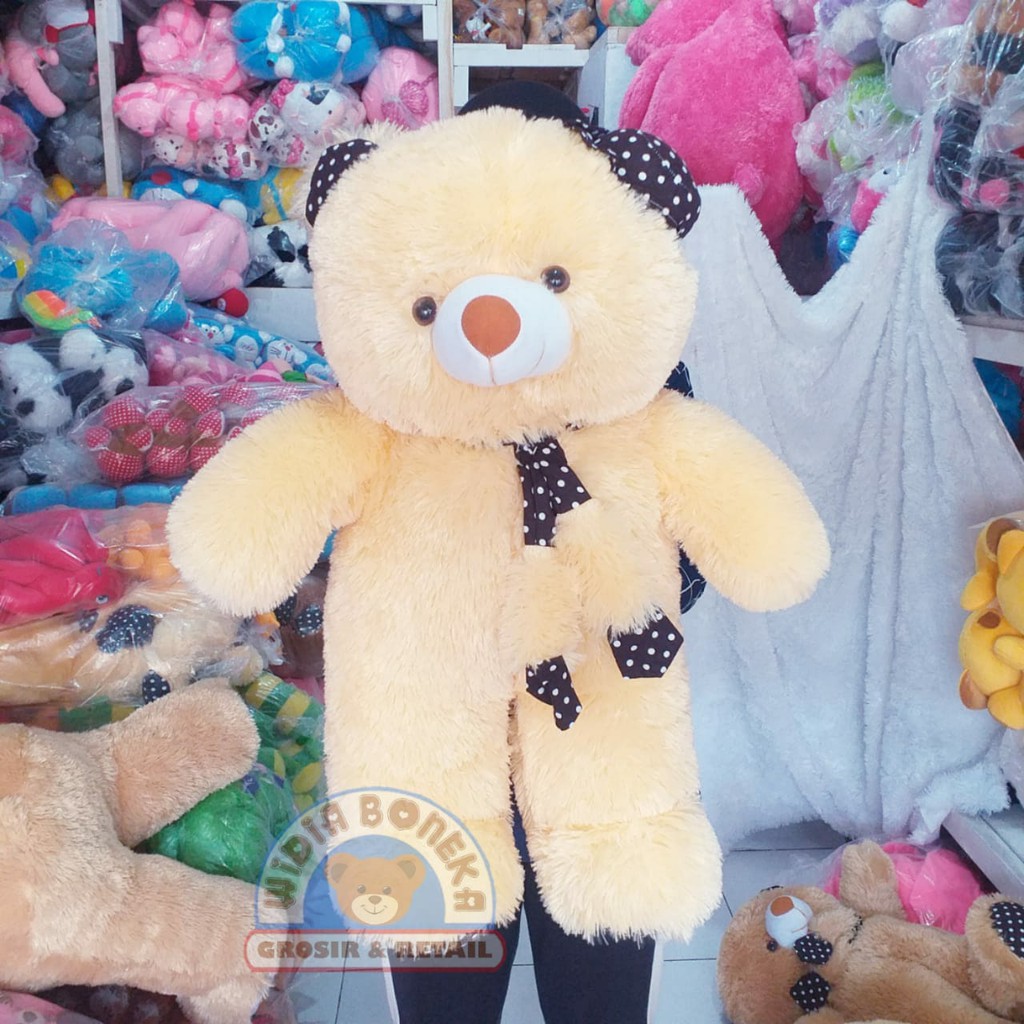 Boneka Teddy Bear XXL Topi Syal