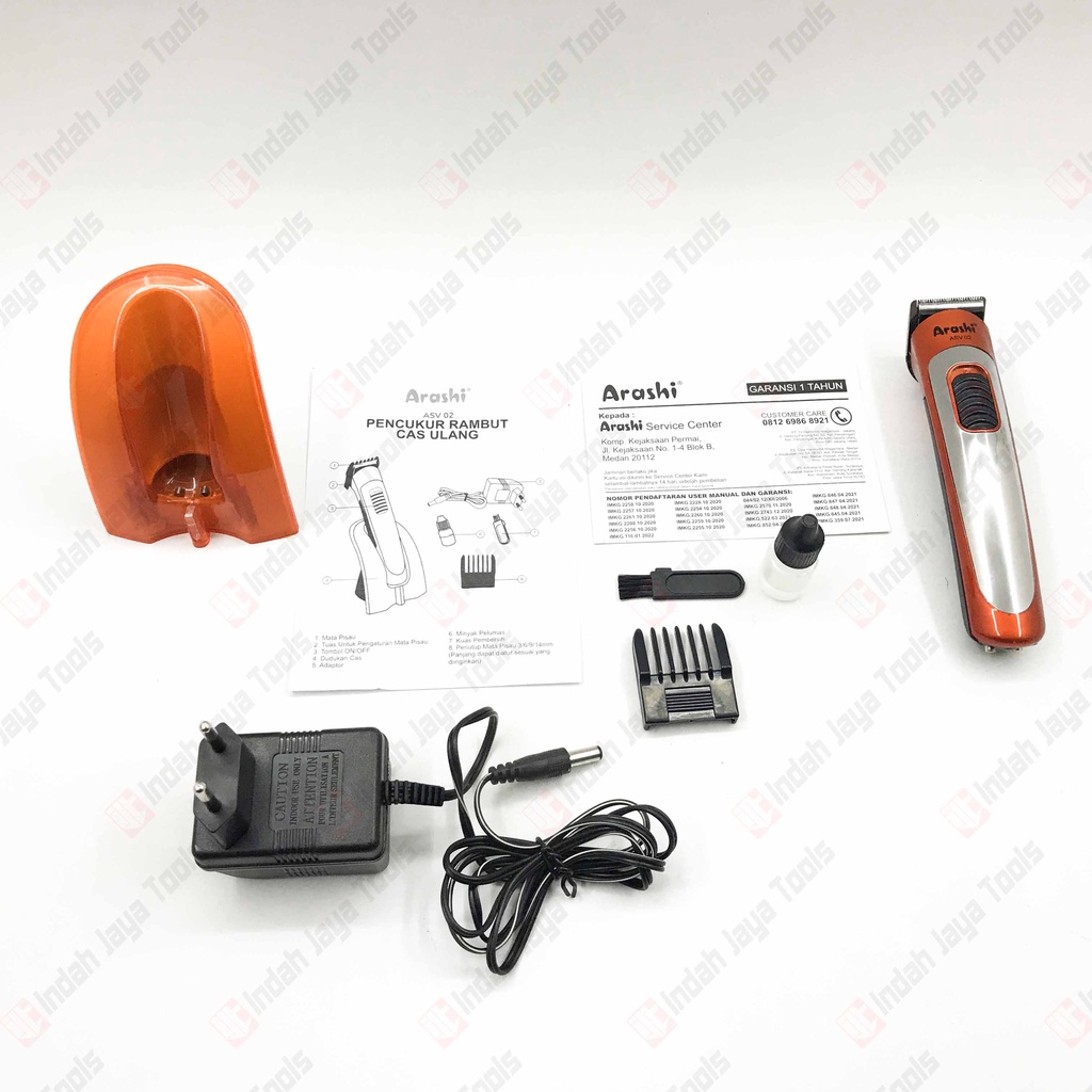 ARASHI ASV 02 Cordless Shaver Mesin Cukur Rambut Jenggot Kumis Baterai