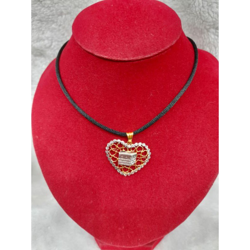 Lt906E153E liontin emas love muslim kabah mekkah arab dubai white gold berat 2.800 kadar 70% 16k