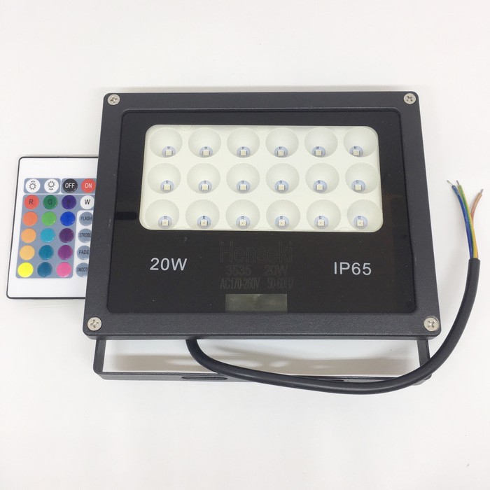 LED Floodlight 20 Watt RGB with Remote