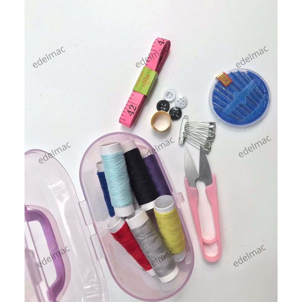 Set kotak | Peralatan Jarum Benang Jahit Tangan Rumah Tangga Portabel