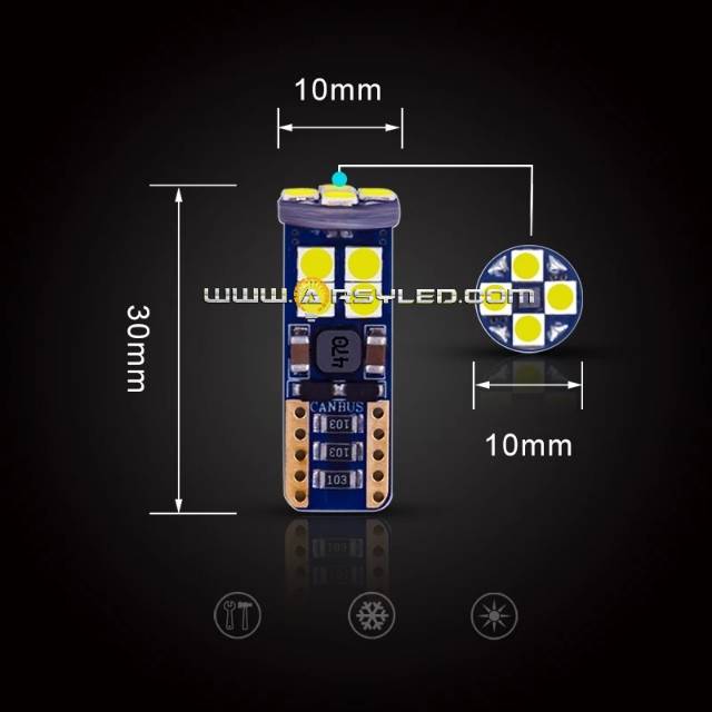 Lampu LED Motor T10 Pollux Senja Sein Mundur Canbus Error Free 12 mata-3