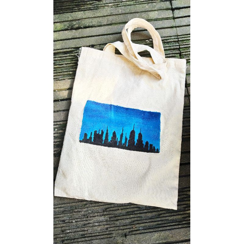 

[pre-order] Tote bag lukis bisa request gambar