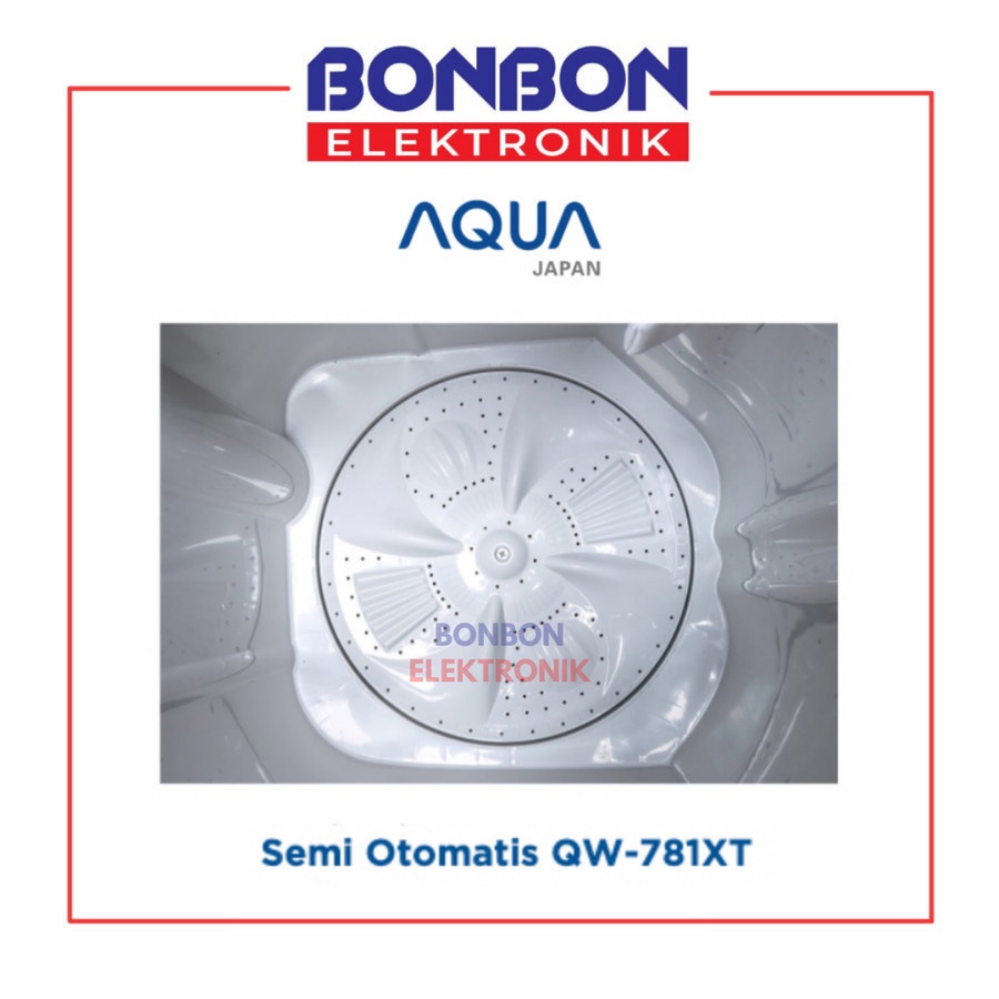 AQUA Mesin Cuci 2 Tabung QW-781XT / QW 781 XT / QW781XT