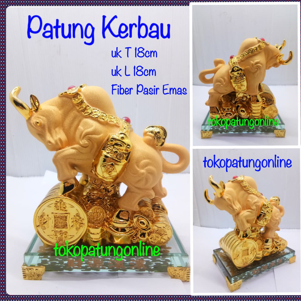 Patung Kerbau Fengshui Pasir Emas 018 B