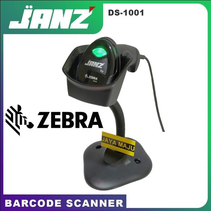 BARCODE SCANNER 1D/2D JANZ BY ZEBRA DS1001 GARANSI GRATIS STAND