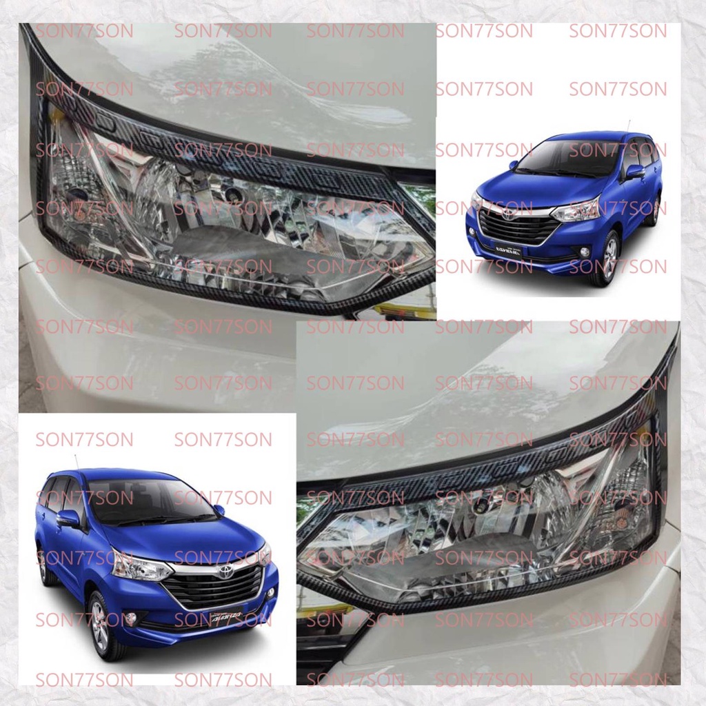 Garnish Lampu Depan Grand Avanza Xenia Veloz 2015 2017 2018 Carbon