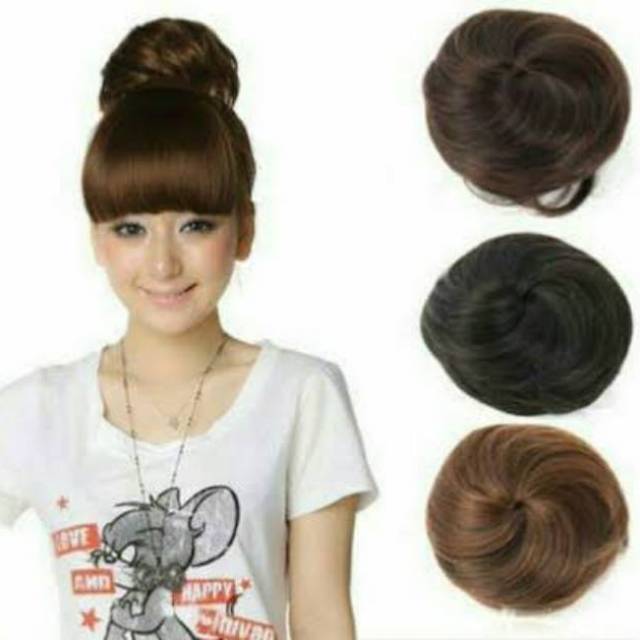 Fun Bun Funbun Cepol Korea Wig Hairclip Hair Clip