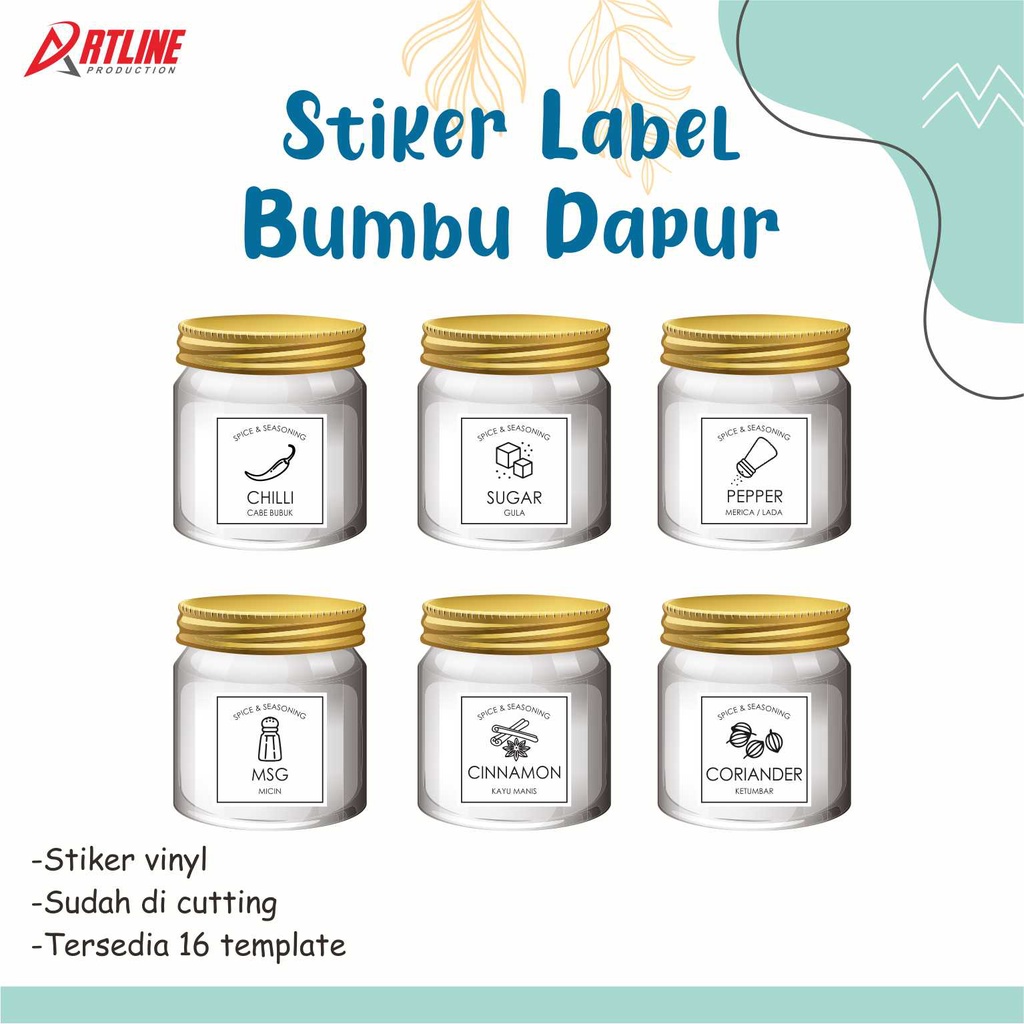

Sticker Label Bumbu Dapur ISI 16 PCS SESUAI TAMPLATE