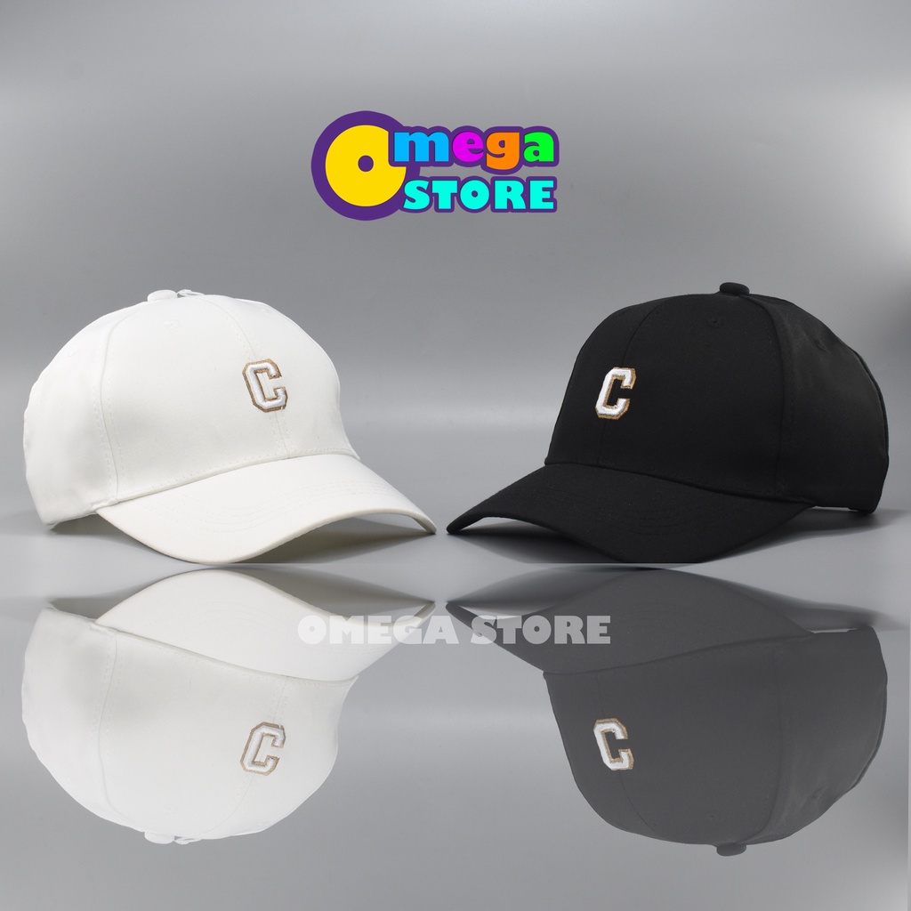 [O&amp;S] Topi Baseball Unisex Topi Bordir C Premium Topi Bisbol Pria Dan Wanita Fahion Korea Kekinian-OS235