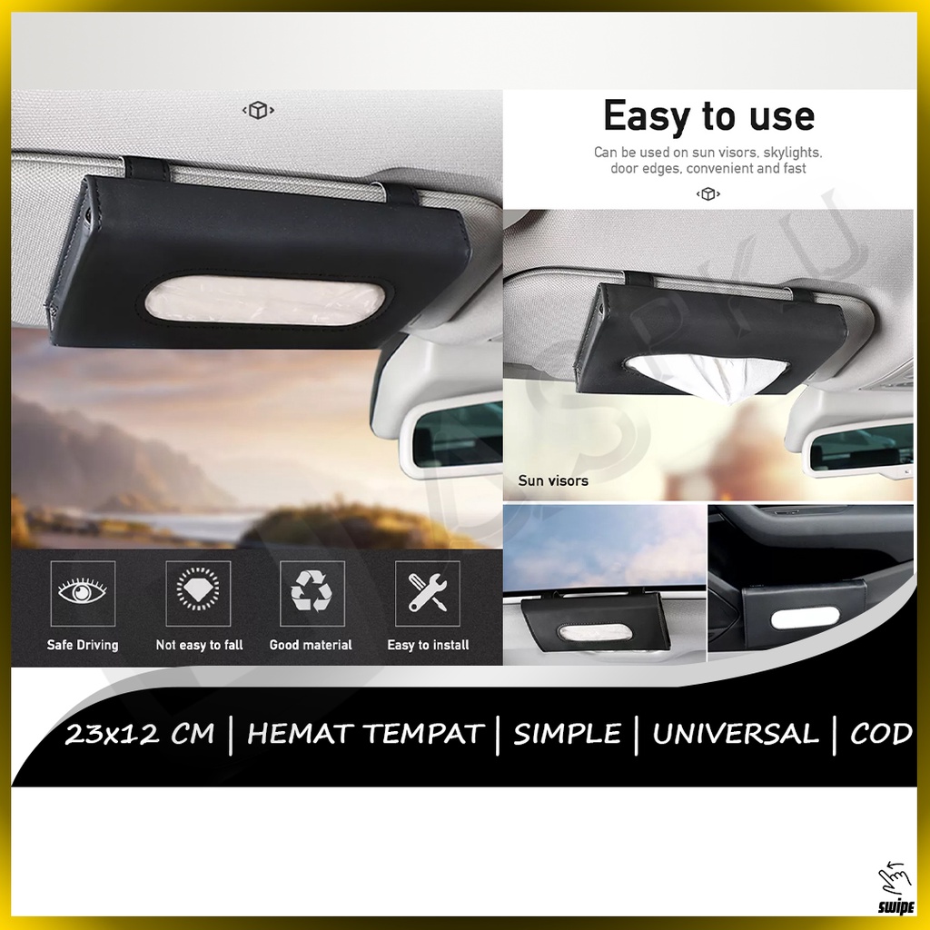 Tempat Tisu Sun Visor  V1 V2 Visur Dekorasi Mobil Car Premium Aksesoris