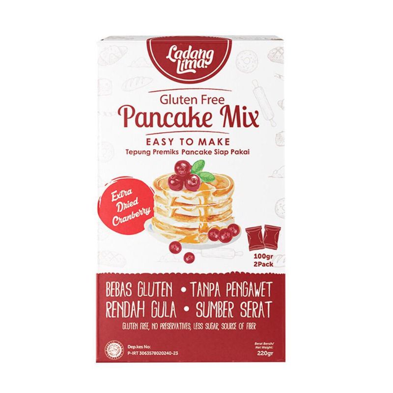 

LADANG LIMA PANCAKE MIX / TEPUNG PREMIKS PANCAKE SIAP PAKAI 220G