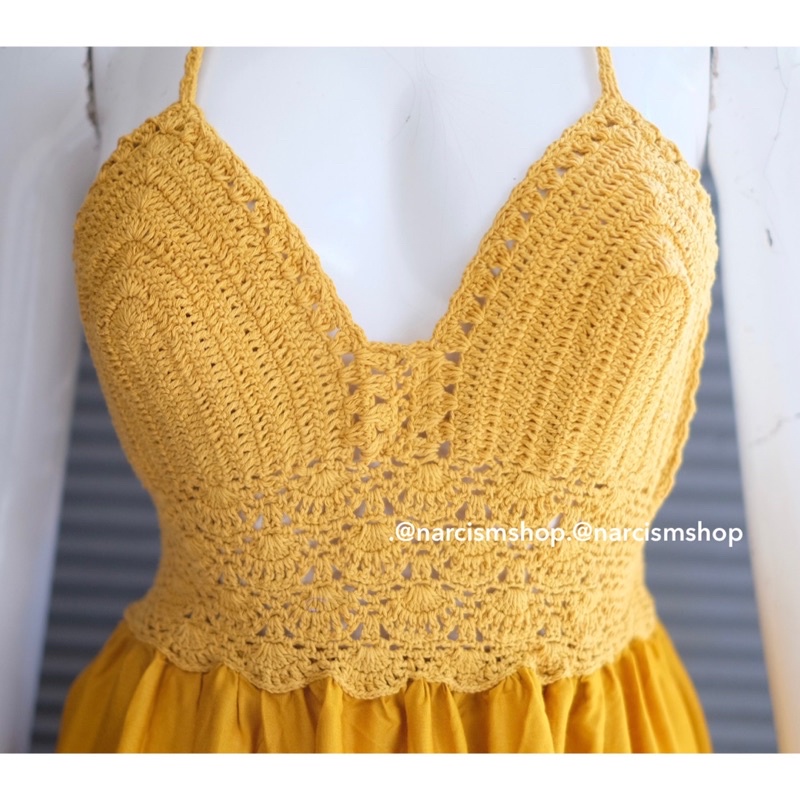 MINIDRESS RAJUT CROCHET (PILIH MOTIF GESER PICTNYA)