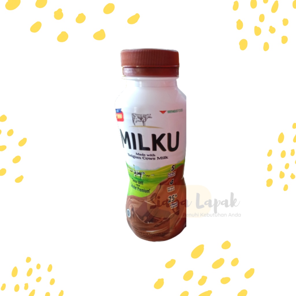 Milku Susu UHT Coklat - Stroberi botol 200ml