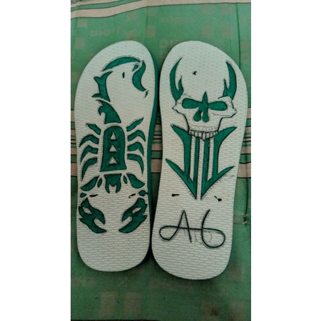 sandal swallow ukir custom