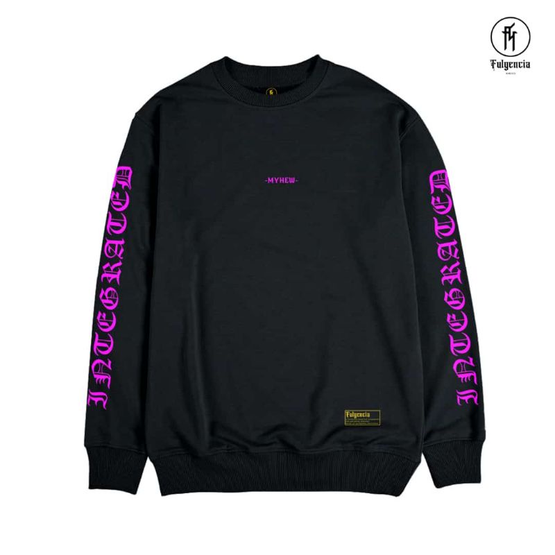 CREWNECK BLACK TULISAN SIMPLE FULGENCIA ORIGINAL