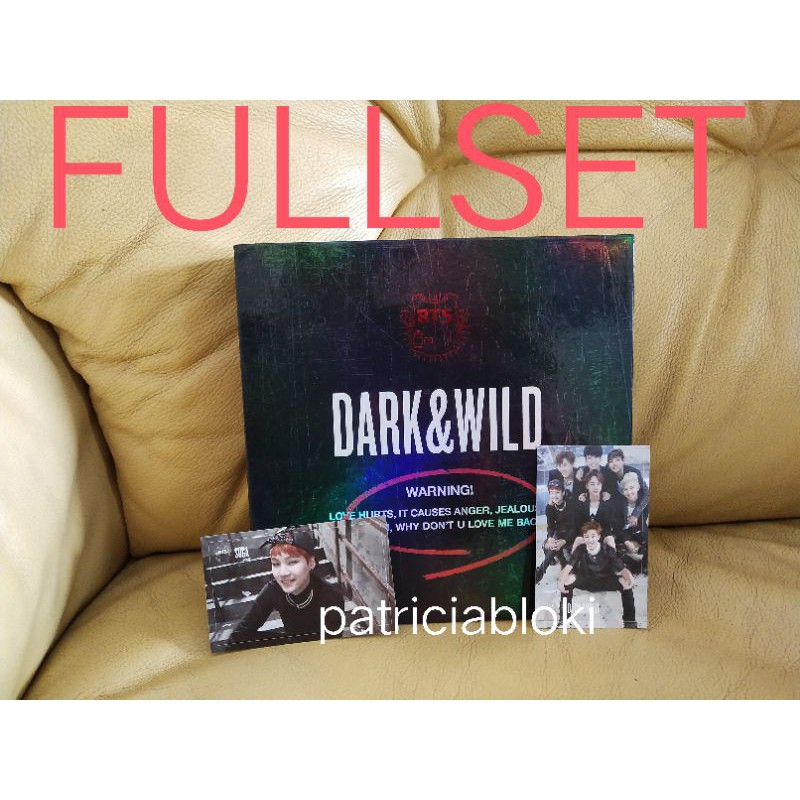 Fullset Album BTS Dark and Wild pc photocard suga group unsealed n jungkook jk v taehyubg bangtan ly