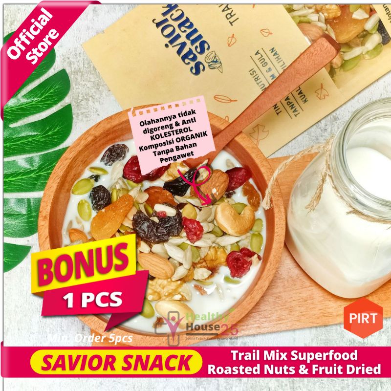 Savior Snack Cemilan Diet Topping Oatmeal Untuk Sarapan Makanan Sehat Untuk Diet Tidak Bikin Gendut