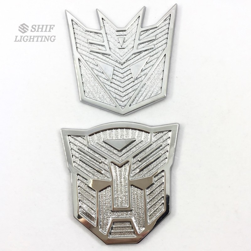 1Pc Stiker Emblem Logo Transformer Bahan Metal Untuk Mobil