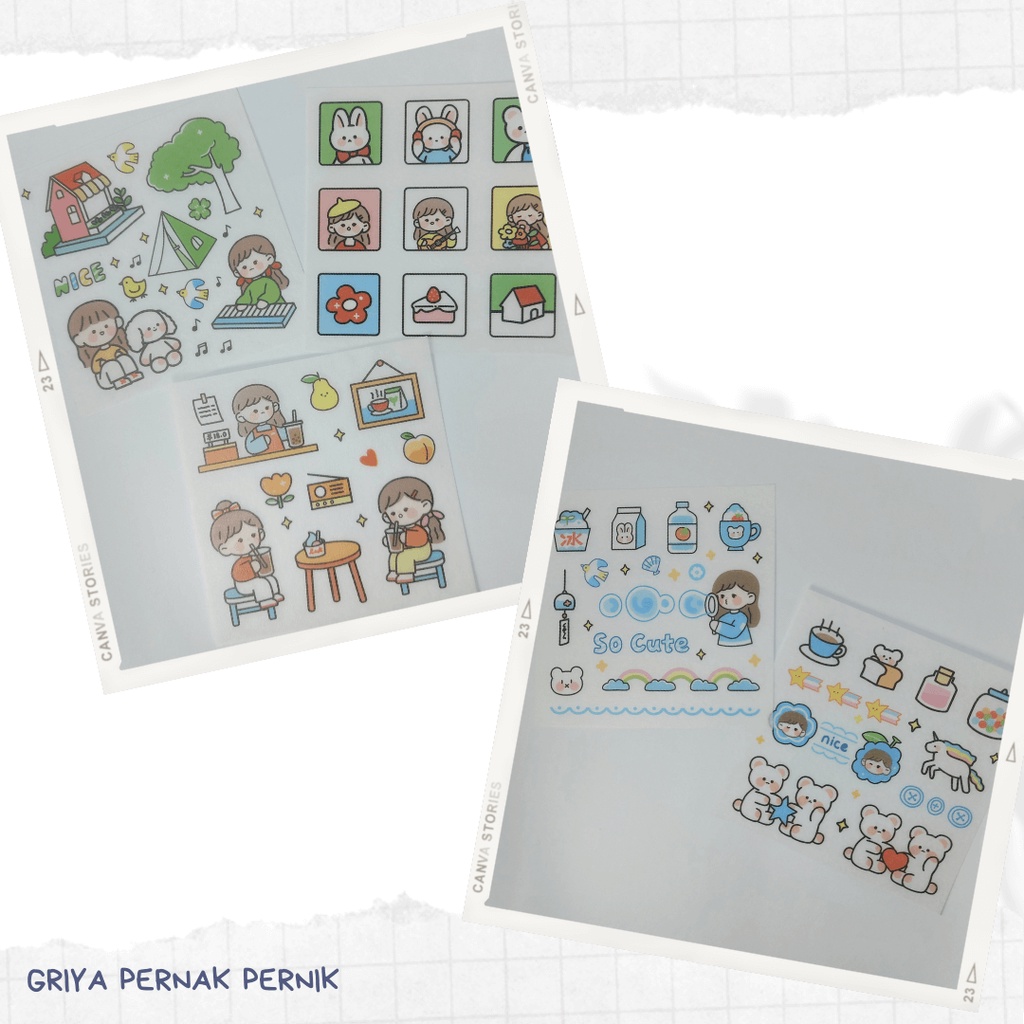 

Pernak Pernik - Stiker Sheet Part 2 Happy | Stiker Lucu Aesthetic | Jurnal Scrapbook