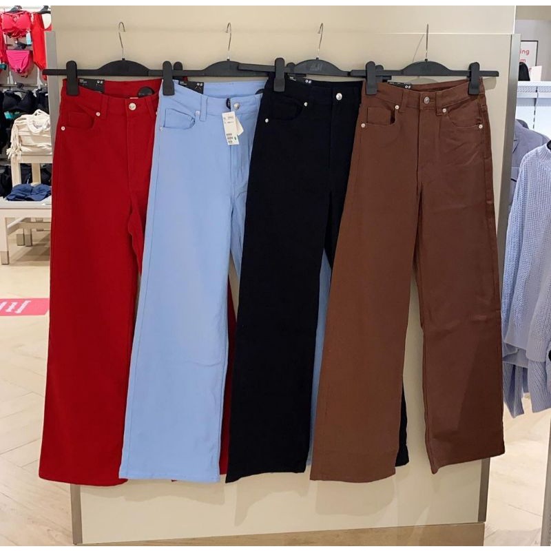 CELANA HIGHWAIST / Celana Hnm / Celana H&M /Wide Leg/ Jeans HW /HW Jeans