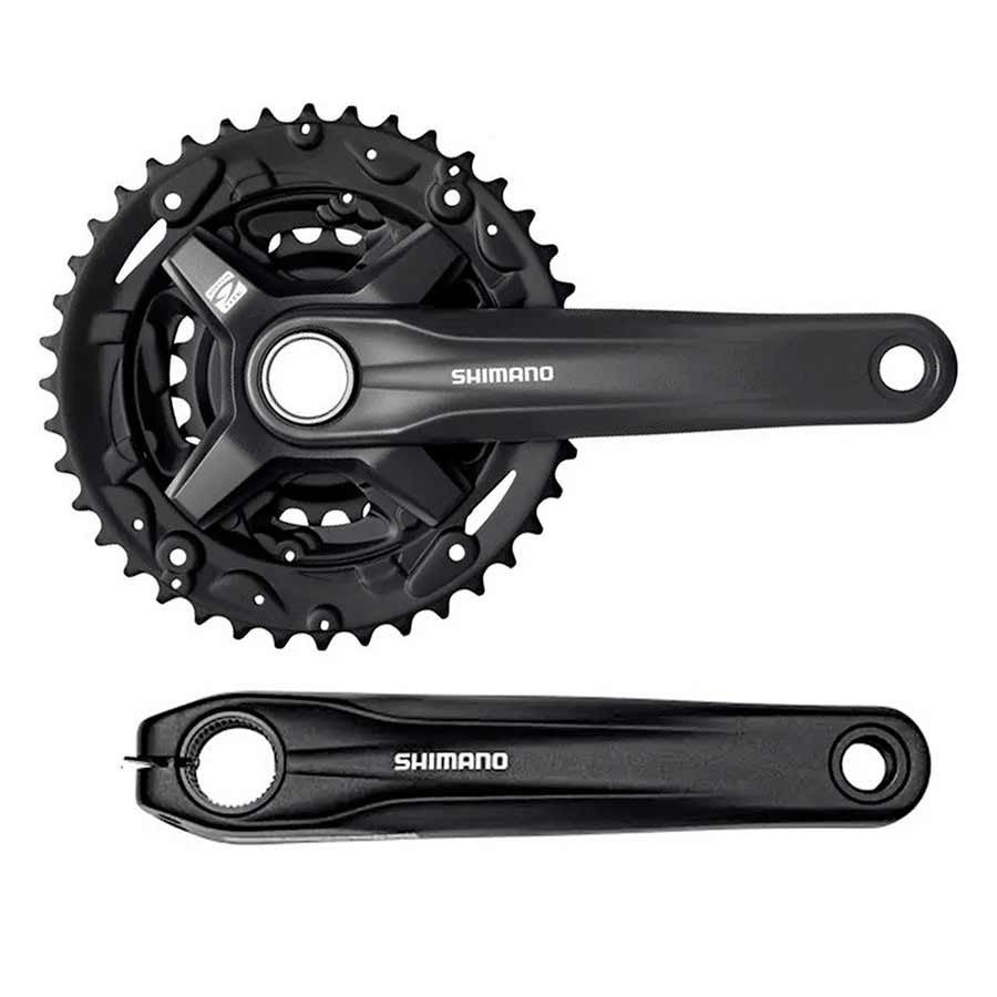 CRANK SET SHIMANO MTB FC-MT210 44T NO BB BLACK GIR SEPEDA