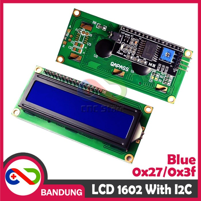 LCD 1602 CHAR BLUE BACKLIGHT WITH I2C SERIAL INTERFACE MODULE-BIRU