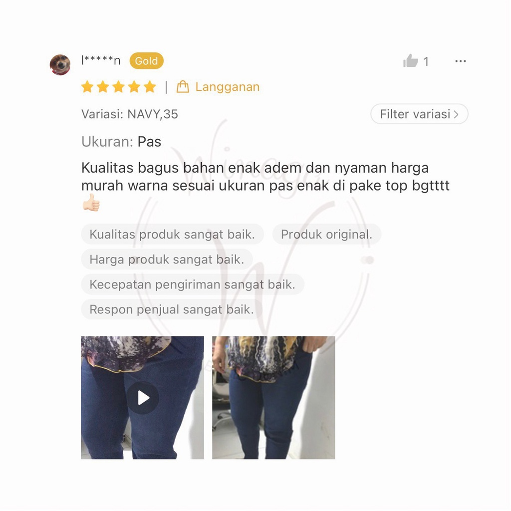 WINAGA- Legging Jeans Super Jumbo Big Size Wanita Stretch Pinggang Karet